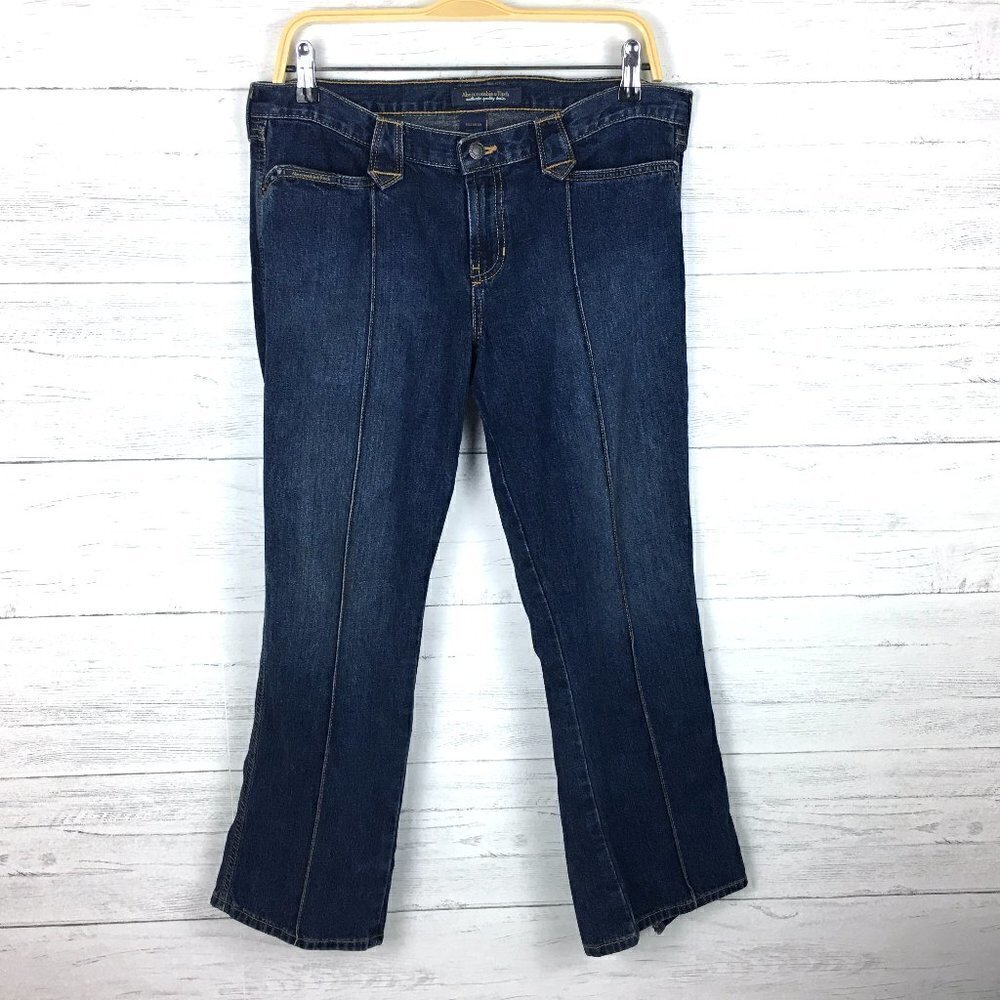Abercrombie & Fitch Women's Ankle Jeans Plain Back Slit Hems Cotton size 6